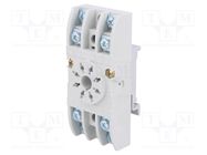 Socket; PIN: 8; 10A; 250VAC; for DIN rail mounting; -40÷70°C; octal RELPOL