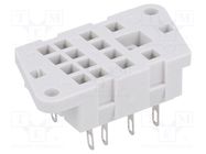 Socket; PIN: 8; 12A; 250VAC; on panel; for soldering; -40÷70°C RELPOL