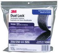 DUAL LOCK RECLOSABLE FASTENER, BLACK, 25.4MM