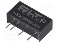 Converter: DC/DC; 2W; Uin: 4.5÷5.5V; Uout: 5VDC; SIL; Efficiency: 75% QLT POWER