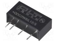 Converter: DC/DC; 2W; Uin: 10.8÷13.2V; Uout: 5VDC; SIL; 0.03ppm/°C QLT POWER