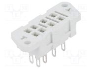 Socket; PIN: 8; 5A; 250VAC; on panel; for soldering; -40÷70°C; R2M RELPOL