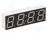 Display: LED; 7-segment; 10mm; 0.39"; No.char: 4; red; 4÷6mcd; anode VISHAY