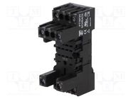 Socket; PIN: 8; 12A; 250VAC; for DIN rail mounting; PT SCHRACK