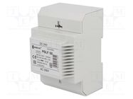 Power supply: transformer type; for DIN rail,non-stabilised BREVE TUFVASSONS