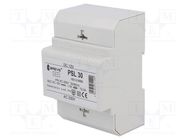 Power supply: transformer type; for DIN rail,non-stabilised BREVE TUFVASSONS