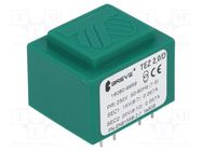 Transformer: encapsulated; 2VA; 230VAC; 15V; 20V; PCB; IP00; A: 28mm BREVE TUFVASSONS