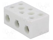 Terminal block; screw terminal; 16mm2; 450V; 76A; ways: 3; H: 22mm SIMET