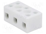 Terminal block; screw terminal; 4mm2; 450V; 32A; ways: 3; max.350°C SIMET