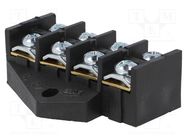 Terminal block; screw terminal; 10mm2; 380V; ways: 4; terminals: 8 PLASTROL