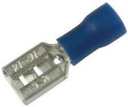 TERMINAL, FEMALE DISCONNECT, 0.187IN, CRIMP, BLUE