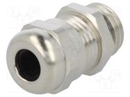 Cable gland; M12; 1.5; IP68; brass; Body plating: nickel HUMMEL