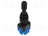 Switch: joystick; 22mm; Stabl.pos: 2; NO x2; black; none; 3A/220VAC 