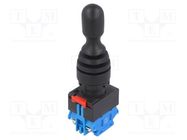 Switch: joystick; 22mm; Stabl.pos: 1; NO x2; black; none; 3A/220VAC 