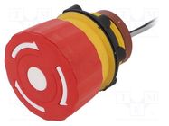 Switch: emergency stop; 22mm; Stabl.pos: 2; NC; red; 1.5A/250VAC 