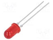 LED; 5mm; red; 10÷50mcd; 28°; Front: convex; 2÷3VDC; No.of term: 2 VISHAY