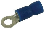 TERMINAL, RING TONGUE, #6, CRIMP, BLUE