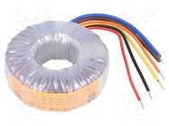 Transformer: toroidal; 80VA; 230VAC; 12V; 12V; 3.333A; 3.333A 