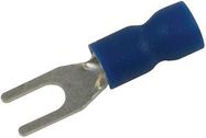 TERMINAL, SPADE/FORK, #6, CRIMP, BLUE