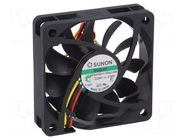 Fan: DC; axial; 24VDC; 60x60x15mm; 44.85m3/h; 34.2dBA; Vapo; 4700rpm SUNON