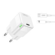 Wall charger XO CE06, 30W, USB-C, with cable Lightning, XO