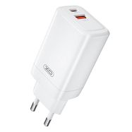 Wall charger XO CE17, 65W, 1x USB-C, 1x USB-A, XO