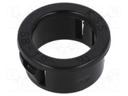 Grommet; Ømount.hole: 19.1mm; Øhole: 14.3mm; black KSS WIRING