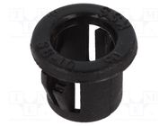 Grommet; Ømount.hole: 9.5mm; Øhole: 7.8mm; black 