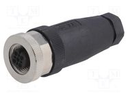 Connector: M12; plug; PIN: 5; female; A code-DeviceNet / CANopen TE Connectivity