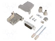 Connector: D-Sub; PIN: 15; plug; male; soldering; for cable; black ENCITECH