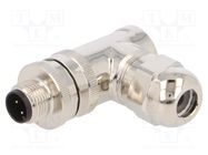 Connector: M12; plug; PIN: 3; male; A code-DeviceNet / CANopen TE Connectivity