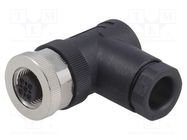 Connector: M12; plug; PIN: 4; female; A code-DeviceNet / CANopen TE Connectivity