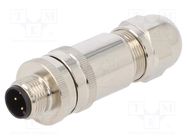 Connector: M12; plug; PIN: 4; male; A code-DeviceNet / CANopen TE Connectivity