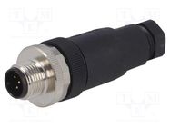 Connector: M12; plug; PIN: 5; male; A code-DeviceNet / CANopen TE Connectivity