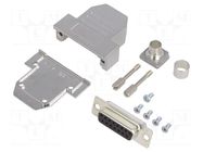 Connector: D-Sub; PIN: 15; plug; female; soldering; for cable; black ENCITECH