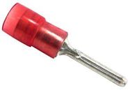 TERMINAL, PIN, CRIMP, RED, 22-16AWG