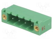 Pluggable terminal block; 5mm; ways: 4; straight; socket; male PHOENIX CONTACT