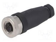 Connector: M12; plug; PIN: 5; female; B code-Profibus; for cable TE Connectivity