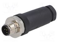 Connector: M12; plug; PIN: 5; male; B code-Profibus; for cable; IP67 TE Connectivity