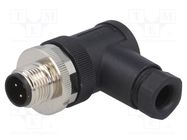 Connector: M12; plug; PIN: 3; male; A code-DeviceNet / CANopen TE Connectivity