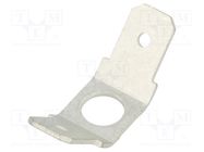 Terminal: flat; 6.4mm; 0.8mm; male; 2x terminal; screw; brass FIX&FASTEN