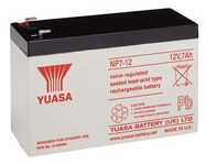 NP lead acid battery 12 V, 7,0 Ah (NP7-12L), grey-black - Faston (6.35mm) lead acid battery