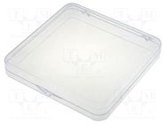 Container: single; polystyrene,polycarbonate; 121x121x14mm LICEFA