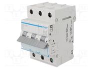 Circuit breaker; 230/400VAC; Inom: 16A; Poles: 3; Charact: B; 6kA HAGER