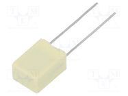 Capacitor: polyester; 4.7uF; 30VAC; 50VDC; 5mm; ±10%; 7.2x7.2x13mm KEMET