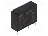 Relay: electromagnetic; SPST-NO; Ucoil: 12VDC; 5A; 5A/250VAC; HF46F 