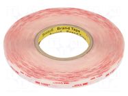 Tape: fixing; W: 12mm; L: 33m; Thk: 0.5mm; acrylic; transparent 3M