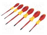 Kit: screwdrivers; insulated; 1kVAC; Phillips,Pozidriv®,slot 