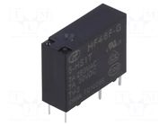 Relay: electromagnetic; SPST-NO; Ucoil: 5VDC; 10A; 7A/250VAC; HF46F HONGFA RELAY