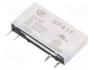 Relay: electromagnetic; SPST-NO; Ucoil: 24VDC; 6A; 6A/250VAC; HF41F 